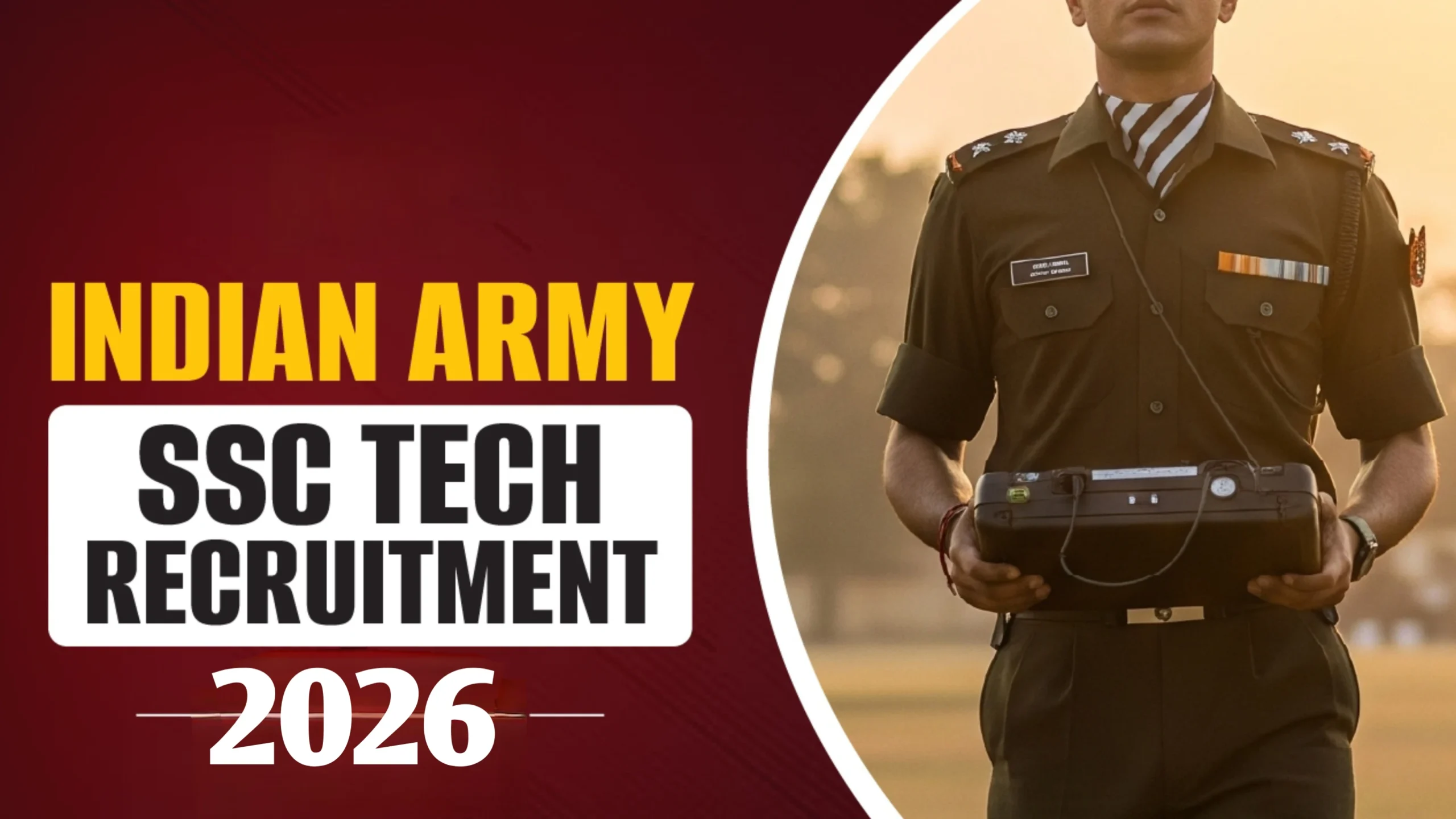 Indian Army SSC Tech Recruitment 2026: शॉर्ट सर्विस कमीशन के लिए 350 पदों पर भर्ती 5 फरवरी से ऑनलाइन आवेदन शुरू 