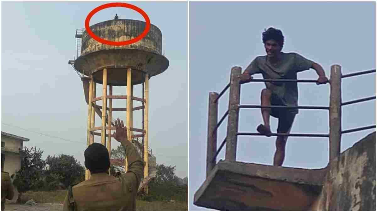 शहडोल में पानी टंकी पर चढ़ा युवक, चार घंटे तक चला हाईवोल्टेज ड्रामा, सायरन बजाती पहुंची पुलिस